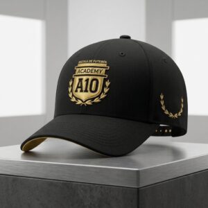 Boné Oficial A10 Academy | Aba Curva Preto e Dourado